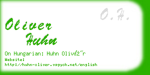 oliver huhn business card